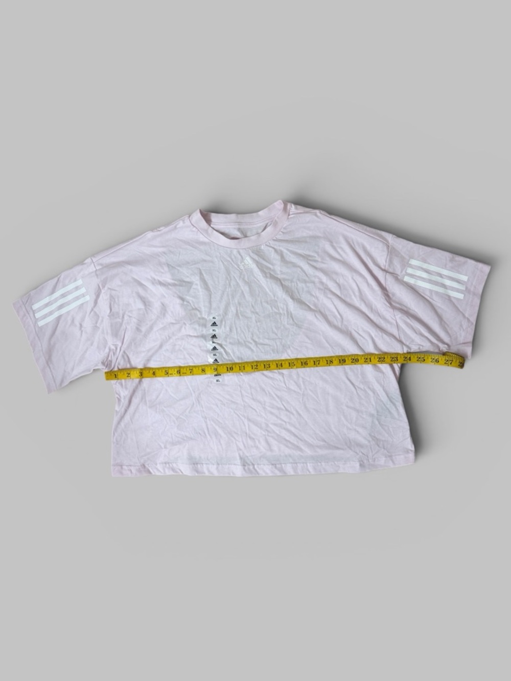 Adidas Light Pink Cropped T-Shirt - Picture 4 of 6